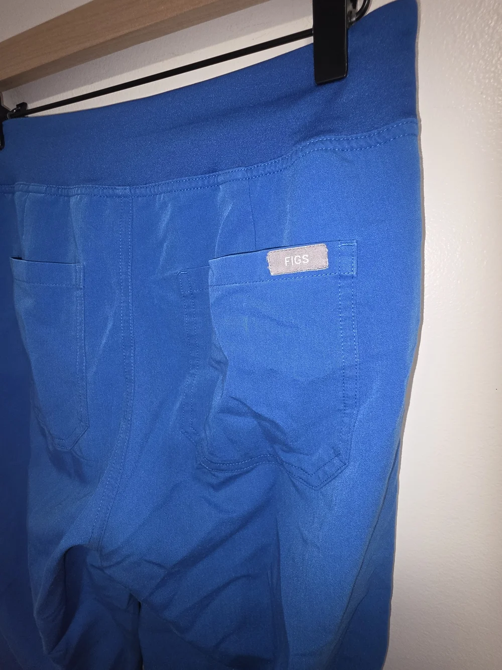 Figs Royal Blue Livingston High-Rise Straight-Leg Scrub Pants Women's Size Small